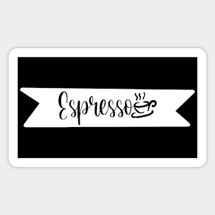 Espresso - A Retro Vintage Typography Gift Idea for Coffee Lovers and Caffeine Addicts Magnet